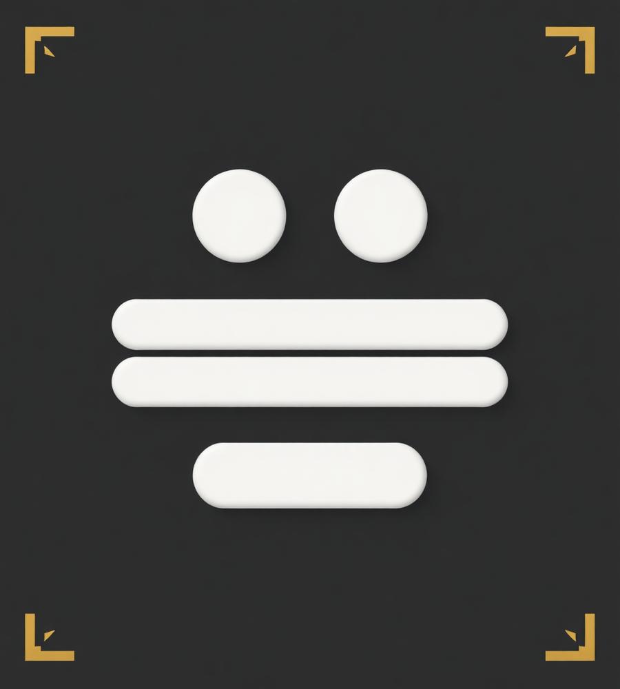 Minimal interface concept of blank rounded bars and circles on charcoal