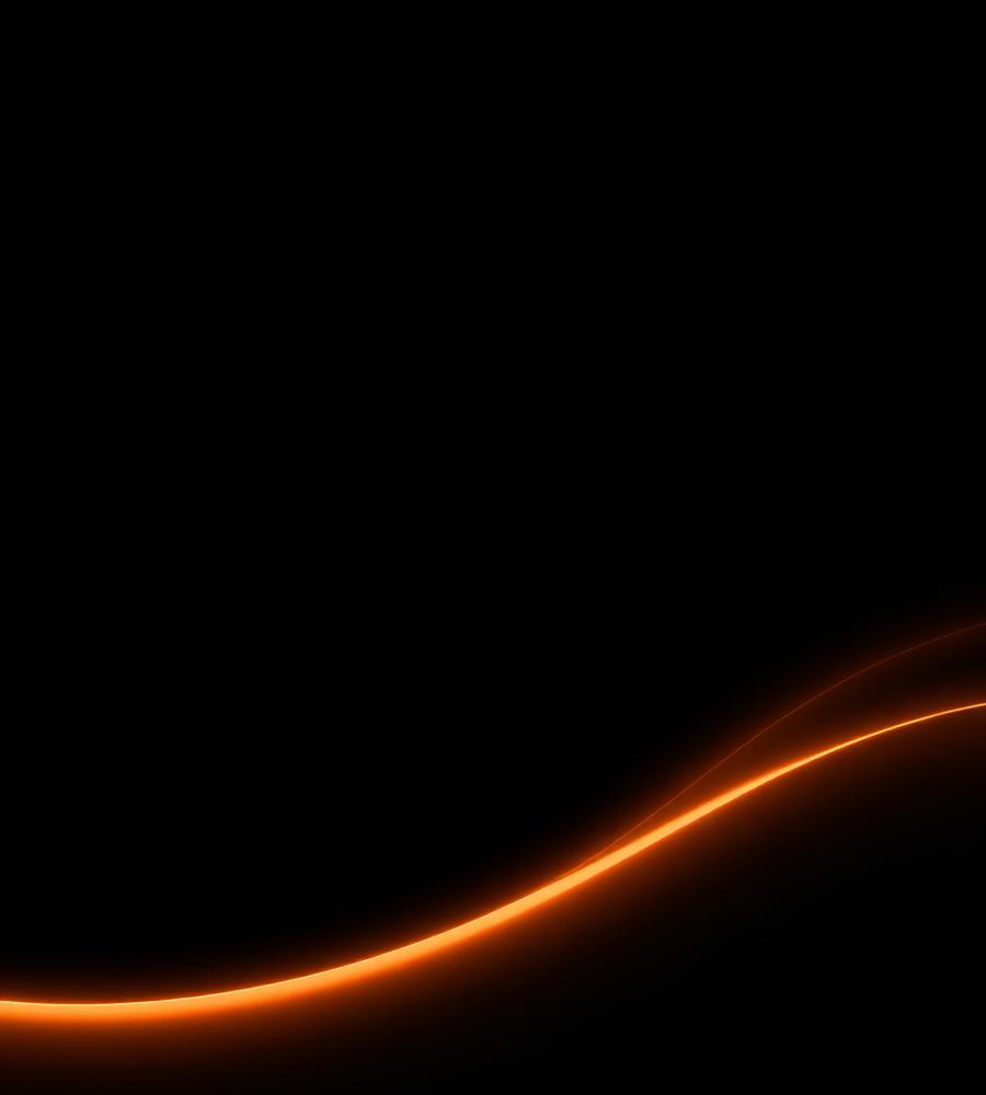 Glowing amber curve across a near black field